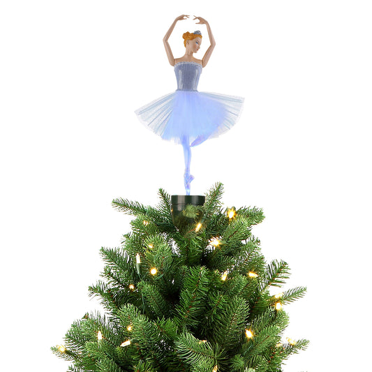 12.5" Animated Fiber-Optic Ballerina Tree Topper - Mr. Christmas