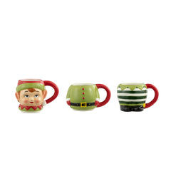 12oz Set of 3 Ceramic Stacking Mugs - Elf