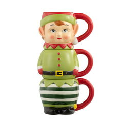 12oz Set of 3 Stacking Mugs - Elf - Mr. Christmas