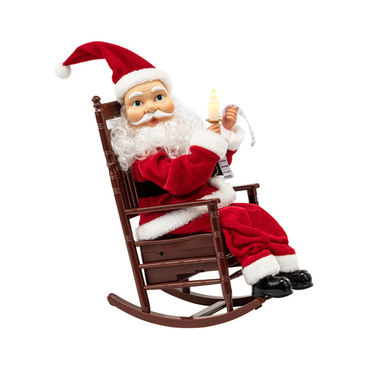 13.5" Animated & Musical Rocking Santa - Mr. Christmas