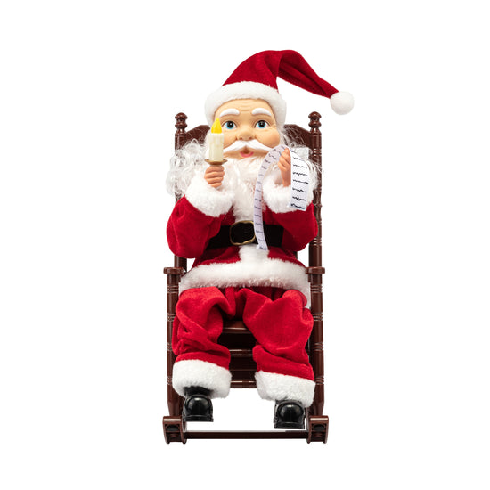 13.5" Animated & Musical Rocking Santa - Mr. Christmas