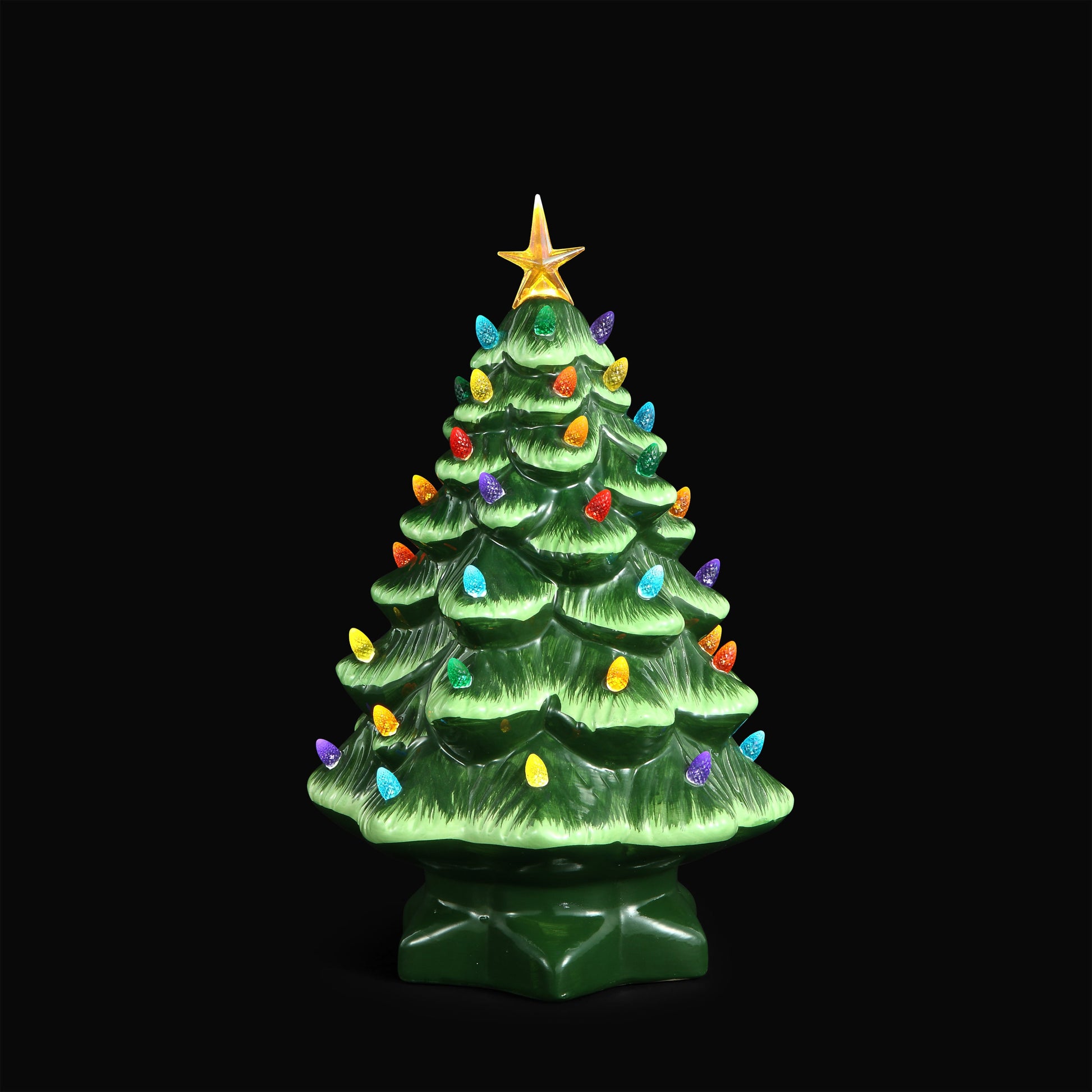 14" Nostalgic Ceramic Tree - Green - Mr. Christmas