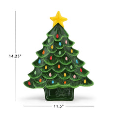 14.25'' Tree Platter with Dip Section - Green - Mr. Christmas