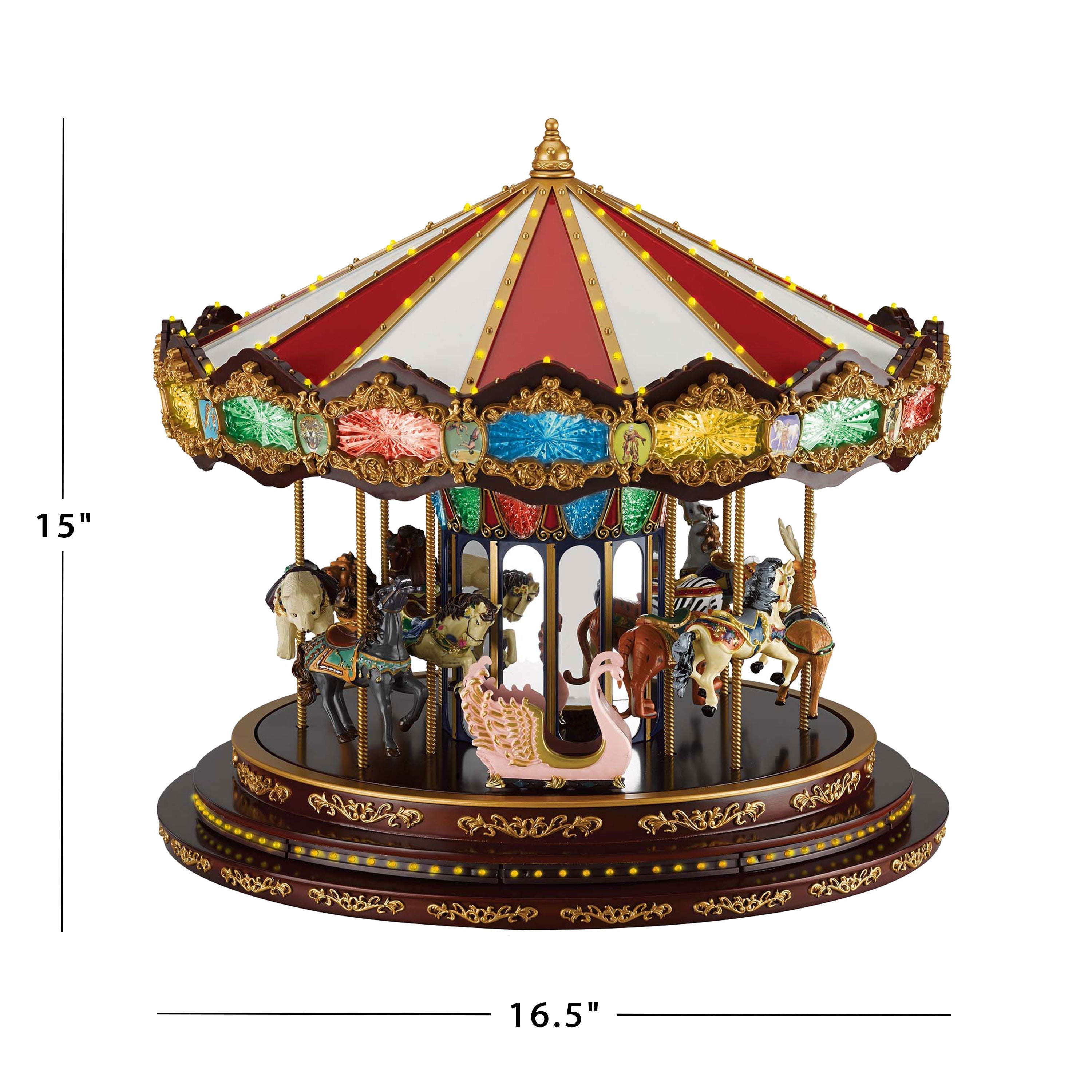 15 in. Marquee Deluxe Carousel – Mr. Christmas