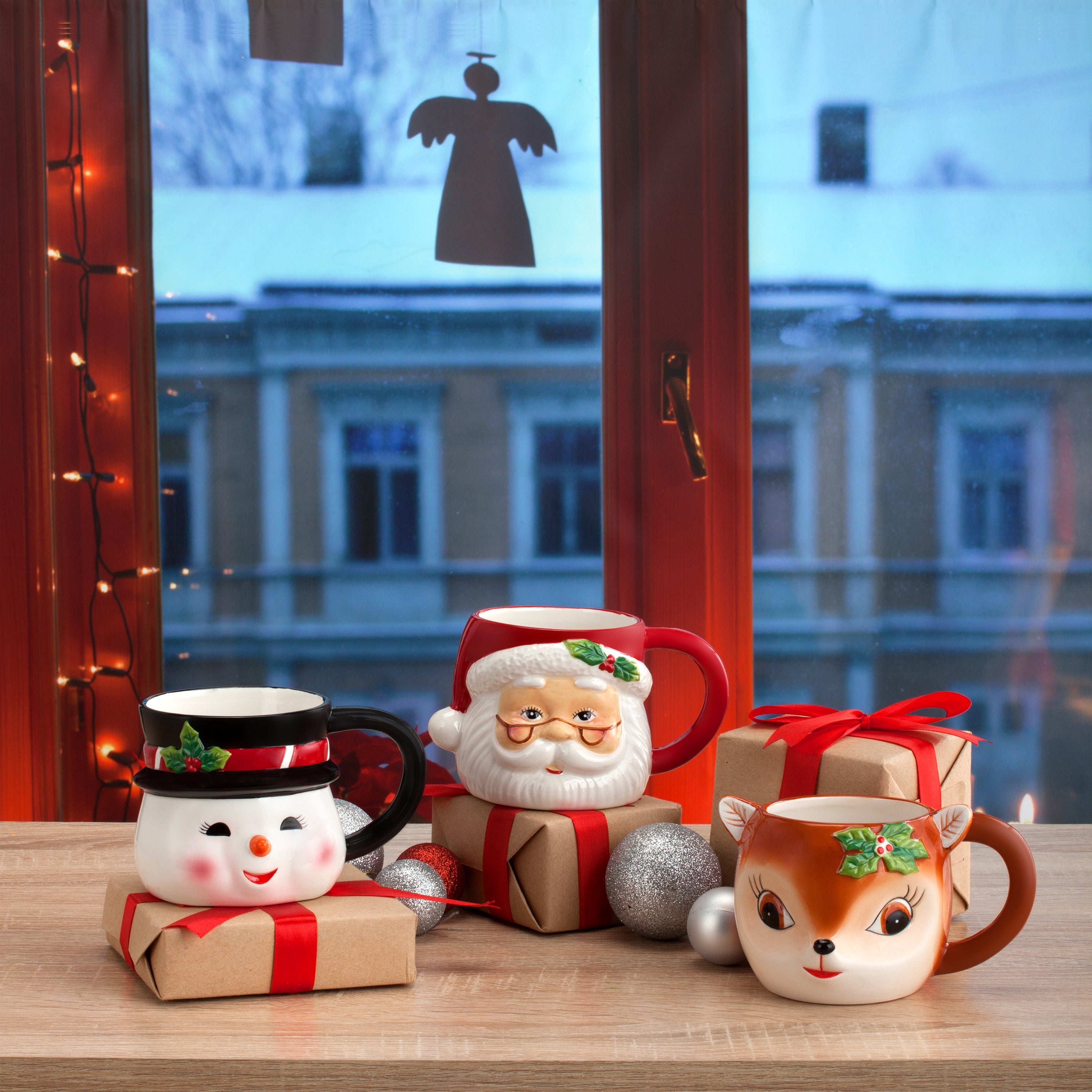 16oz Nostalgic Ceramic Snowman Mug - Mr. Christmas