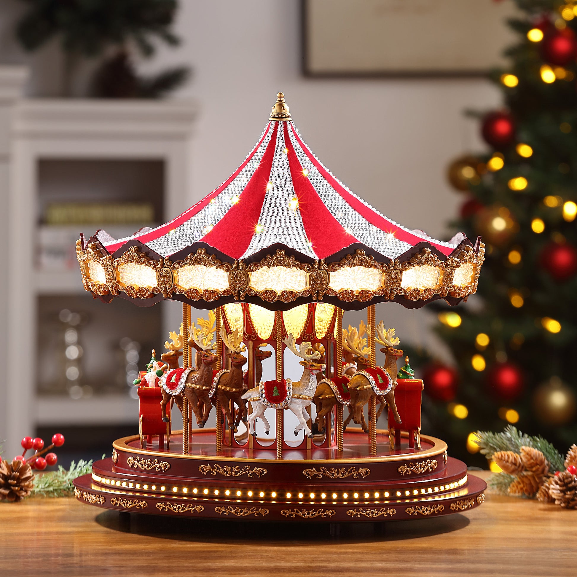 17" Deluxe Crystal Carousel - Mr. Christmas