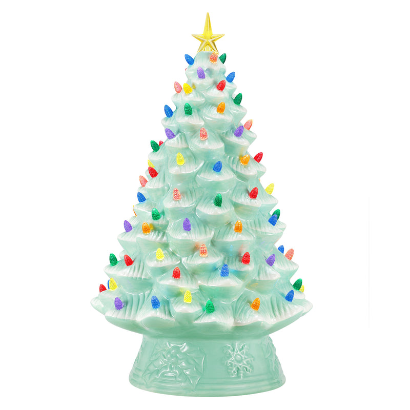 7.5" Nostalgic Ceramic Rainbow Tree - Mr. Christmas