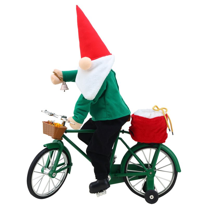 22.4" Cycling Gnome - Mr. Christmas