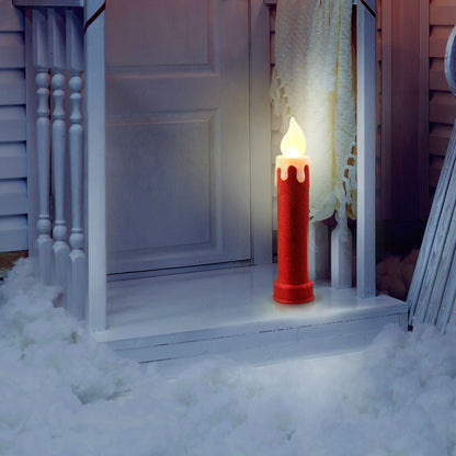 24 in. Glitter Blow Mold Candle - Red - Mr. Christmas