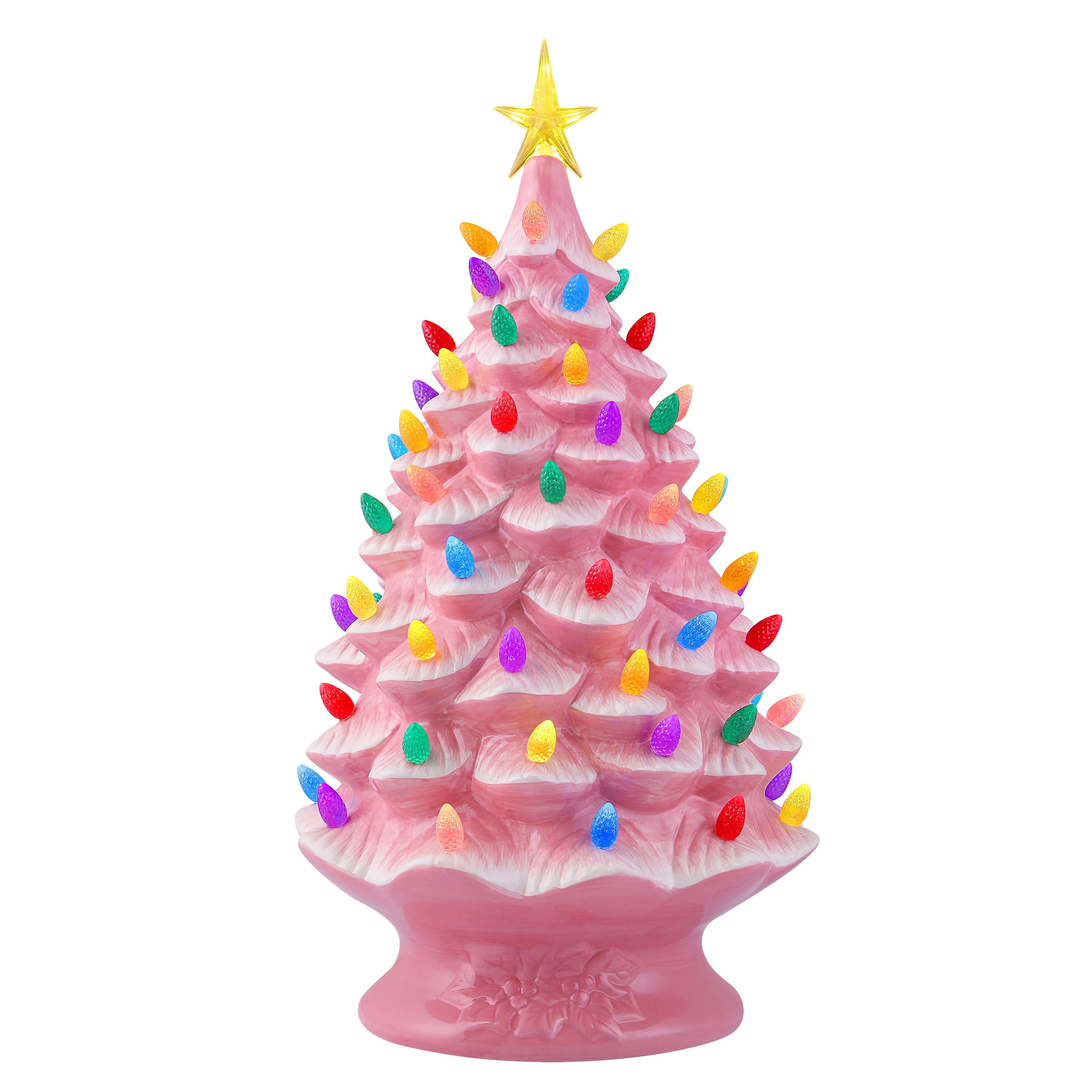 24 In Nostalgic Ceramic Tree Pink Mr Christmas   24 Nostalgic Ceramic Tree Pink 576279 