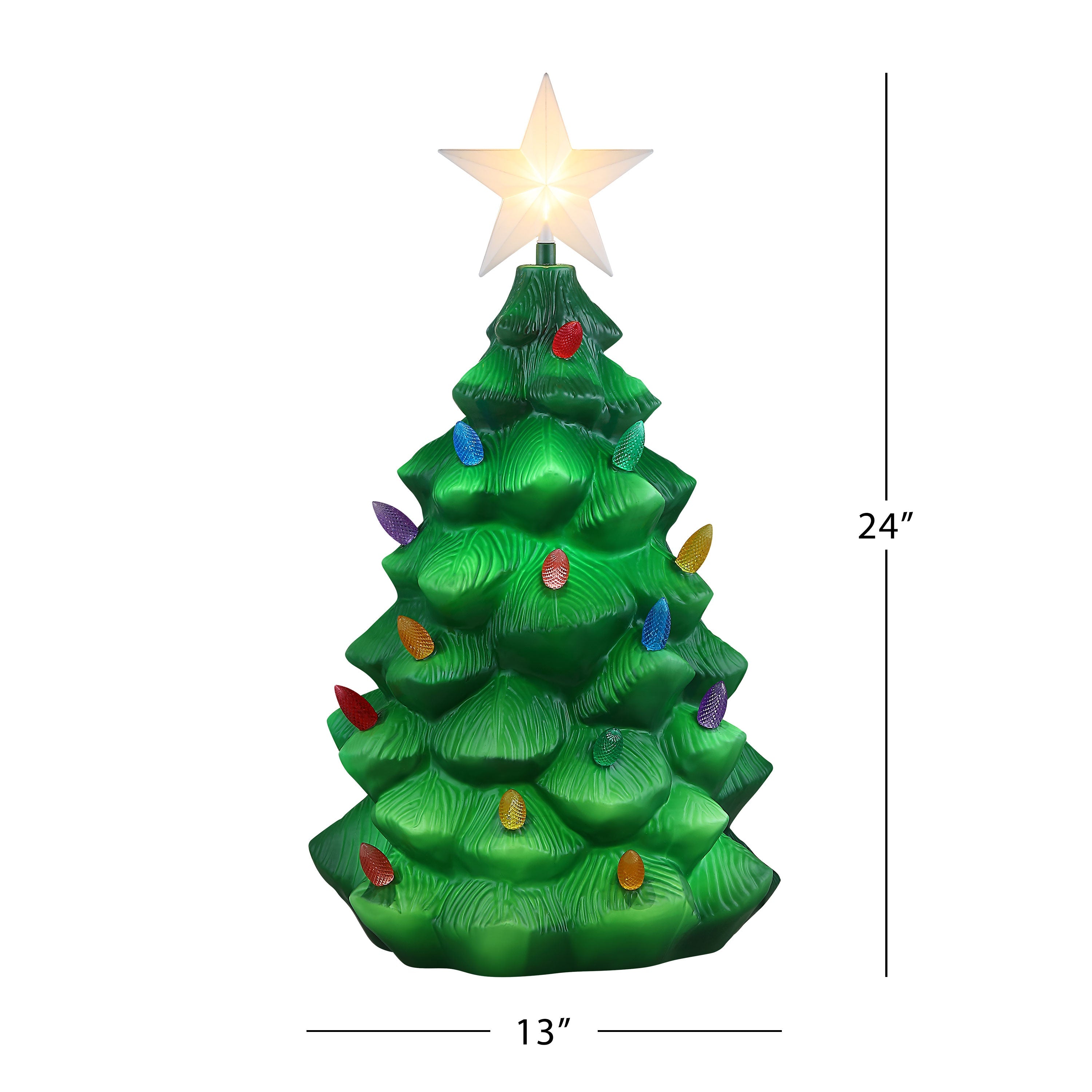 24" Outdoor Lit Blow Mold Tree - Mr. Christmas