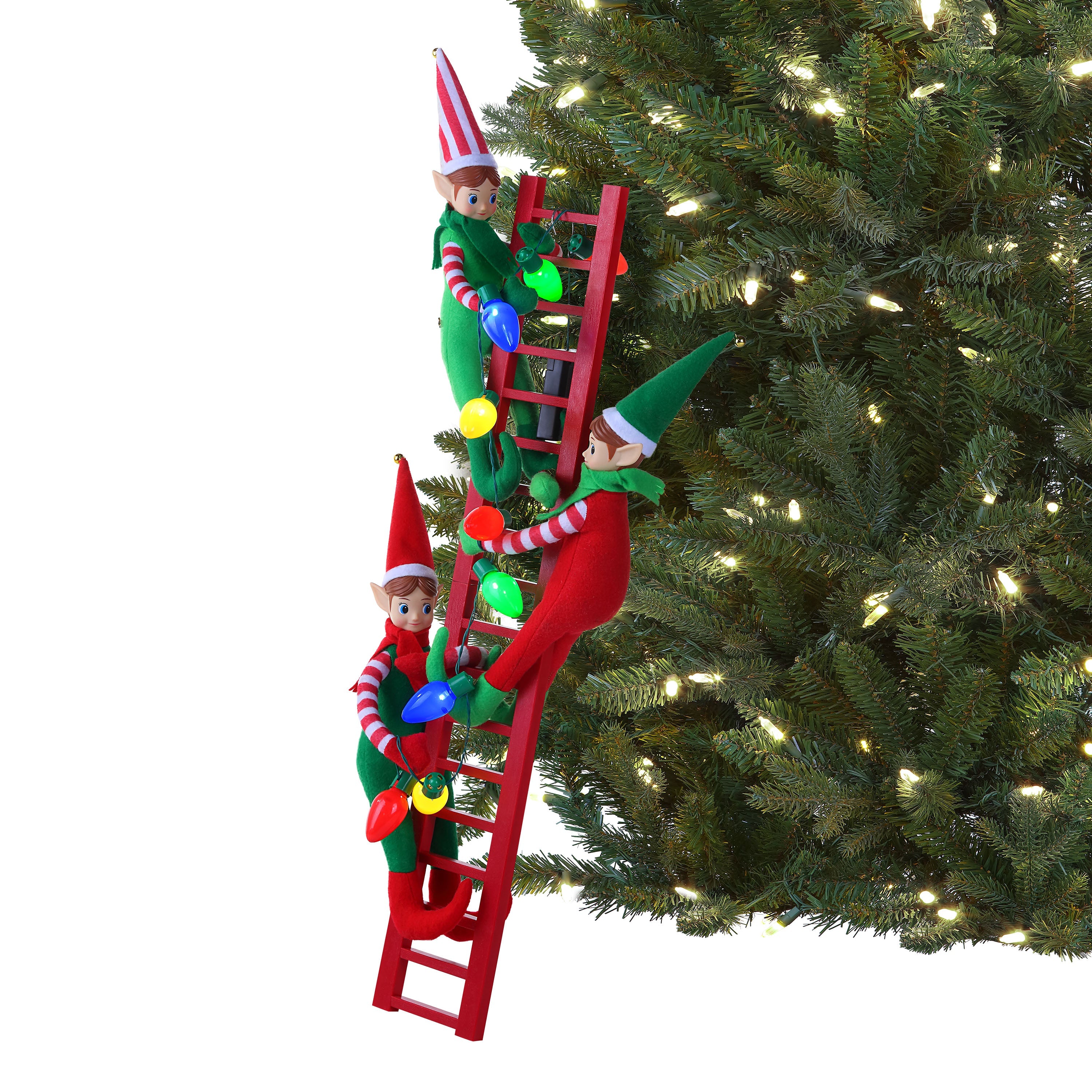 27 in. LED Elves on Ladder – Mr. Christmas