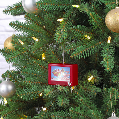 3.75" Musical LED TV Ornament - Red - Mr. Christmas
