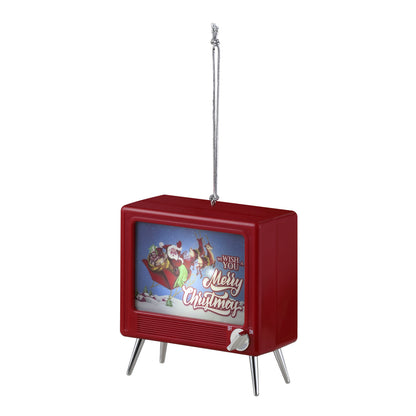 3.75" Musical LED TV Ornament - Red - Mr. Christmas