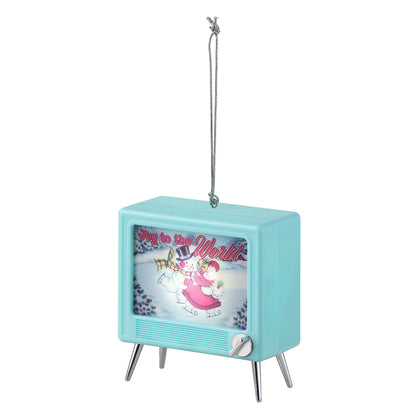 3.75" Musical LED TV Ornament - Teal - Mr. Christmas