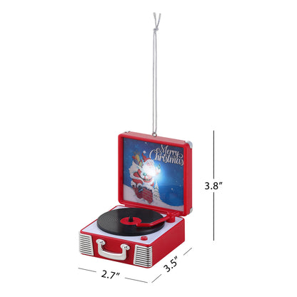 3.8" Retro Vinyl Record Player Ornament - Mr. Christmas