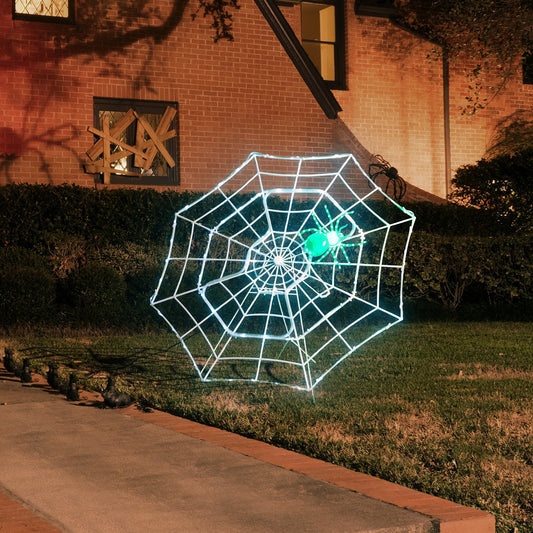 4' Outdoor Animated Spider Web - Mr. Christmas