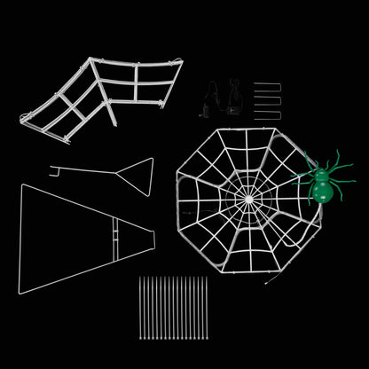 4' Outdoor Animated Spider Web - Mr. Christmas