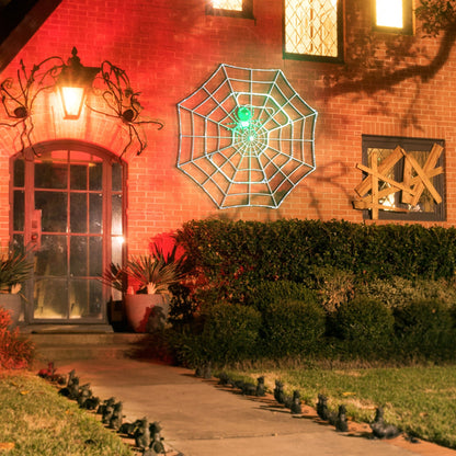 4' Outdoor Animated Spider Web - Mr. Christmas