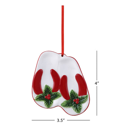 4" Set of 5 Ceramic Tropical Ornaments - Mr. Christmas