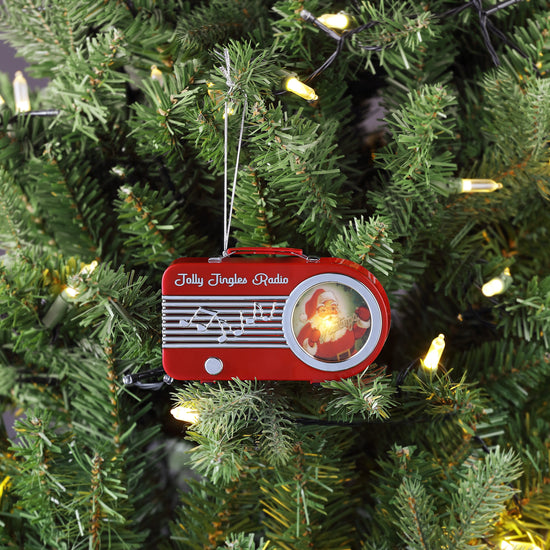 4.75" Retro Radio Ornament - Red - Mr. Christmas
