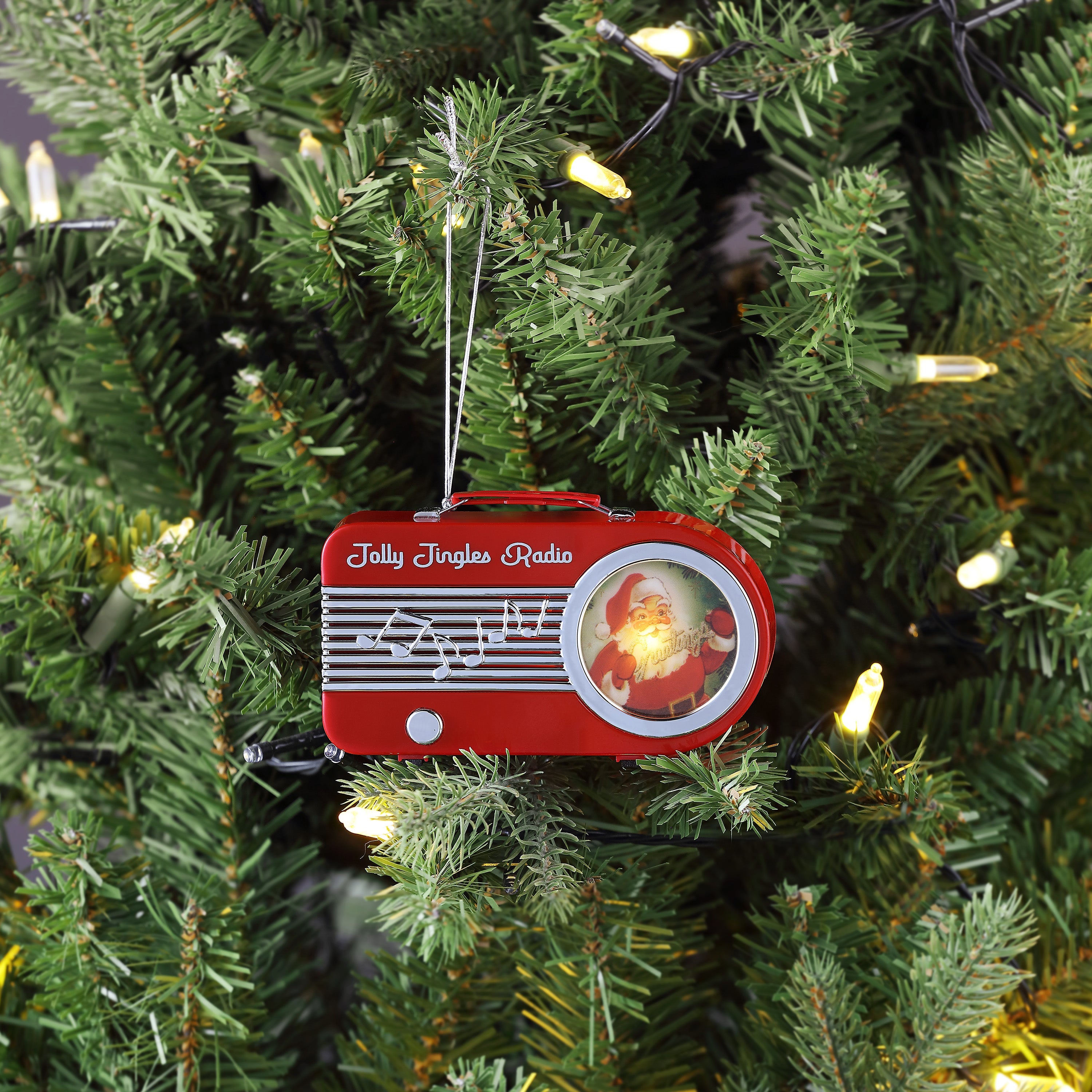 4.75" Retro Radio Ornament - Red - Mr. Christmas