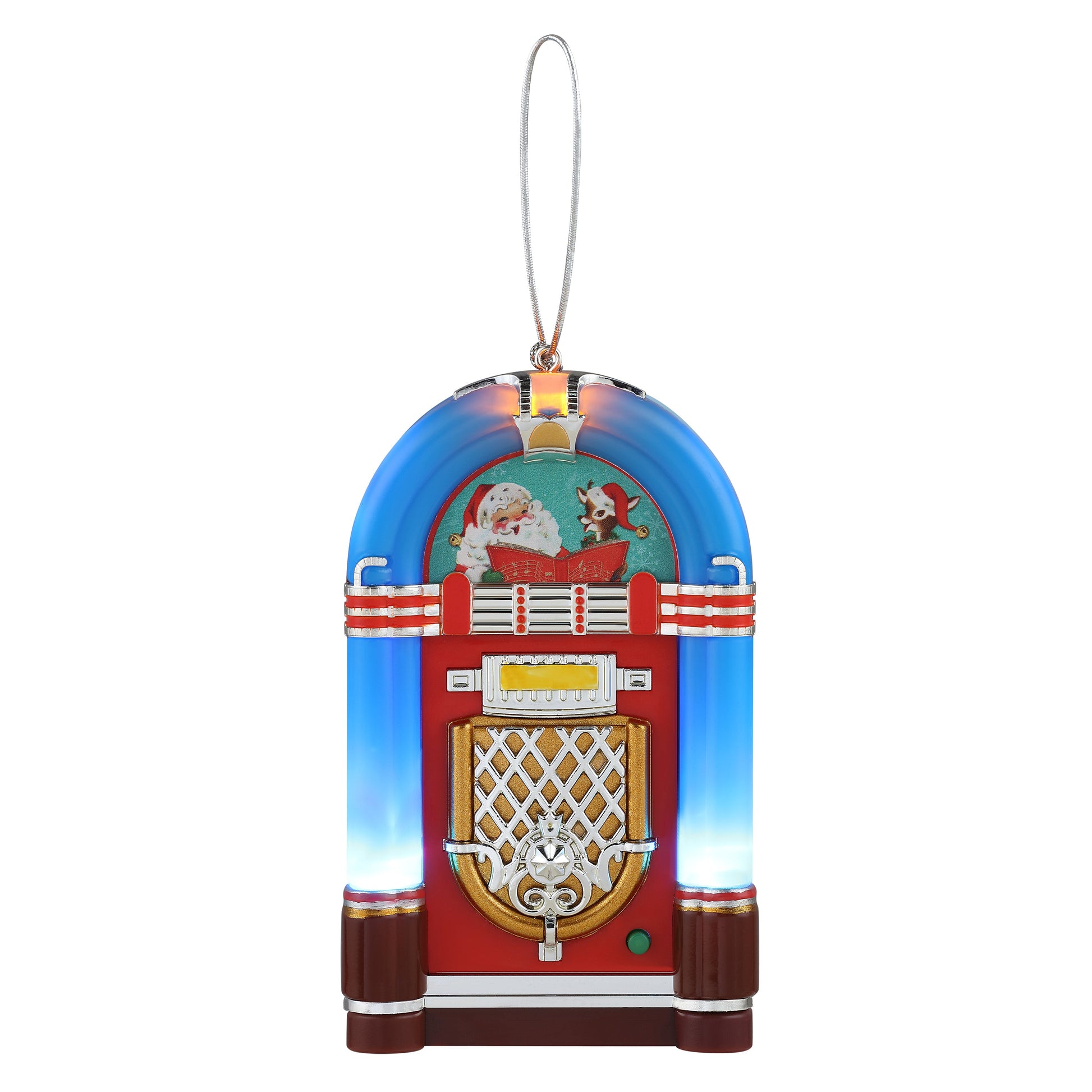 4.9" Retro Jukebox Ornament - Blue - Mr. Christmas