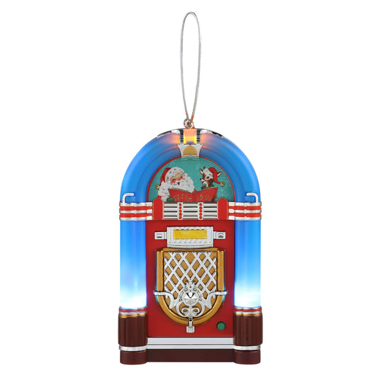 4.9" Retro Jukebox Ornament - Blue - Mr. Christmas