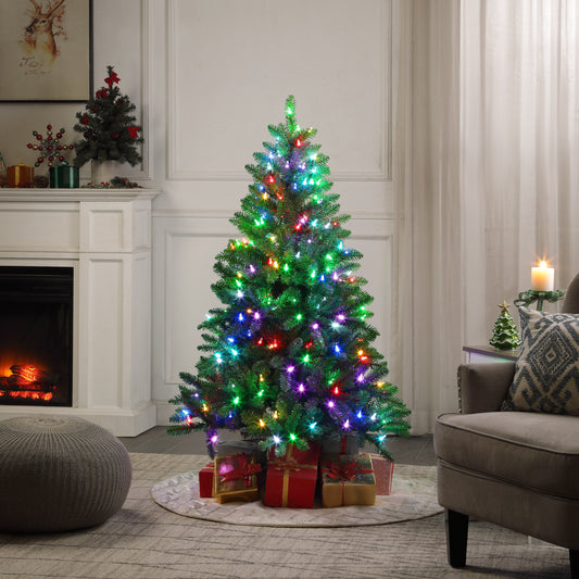 5' Green LED 55-Function Tree with Alexa - Mr. Christmas