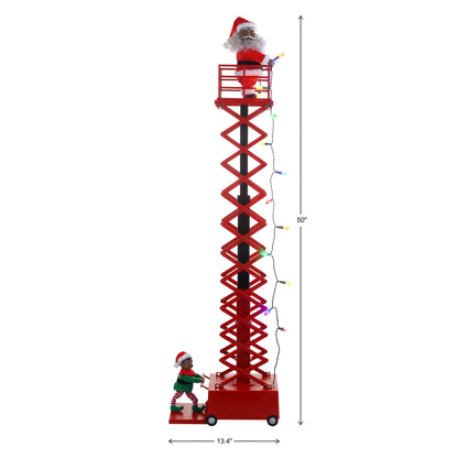 50" Animated & Musical Santa's Lift - Black - Mr. Christmas