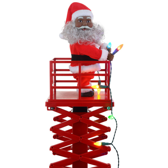 50" Animated & Musical Santa's Lift - Black - Mr. Christmas