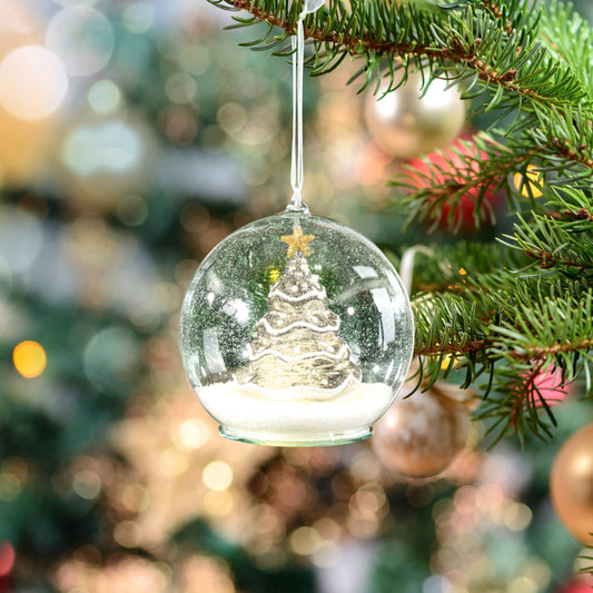 5.5" Mercury Glass Tree Globe Ornament - Gold - Mr. Christmas
