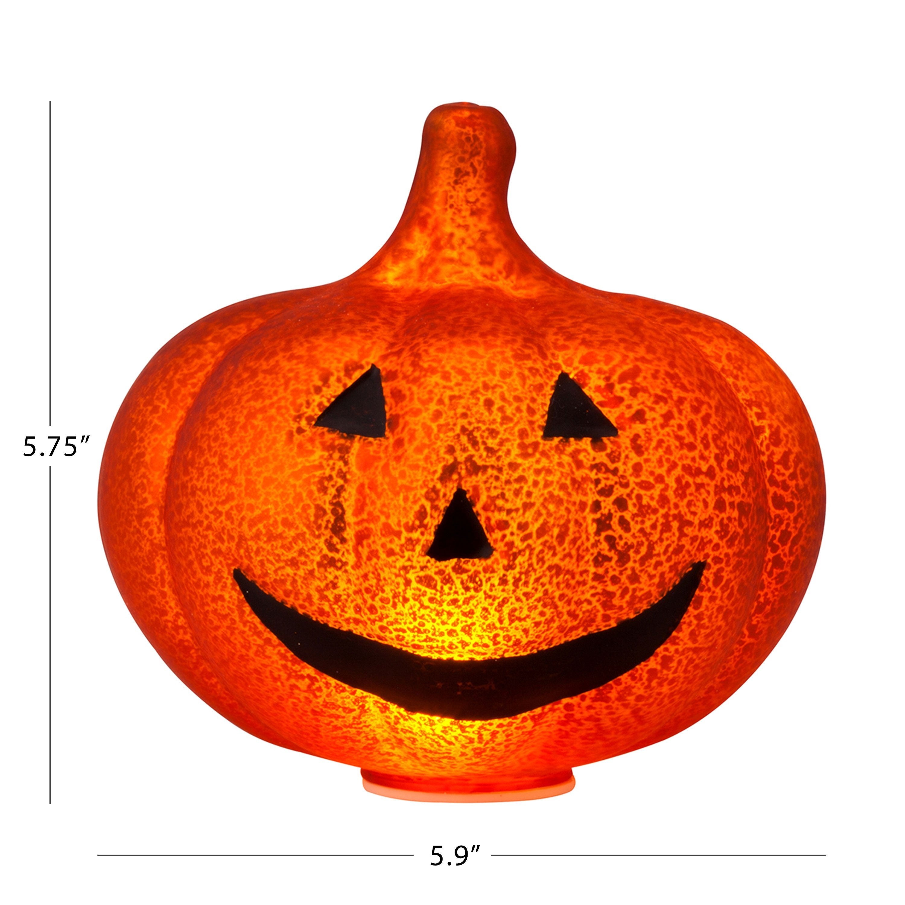 5.75" Mercury Glass Jack-O-Lantern - Set of 2 - Mr. Christmas