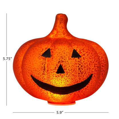5.75" Mercury Glass Jack-O-Lantern - Set of 2 - Mr. Christmas