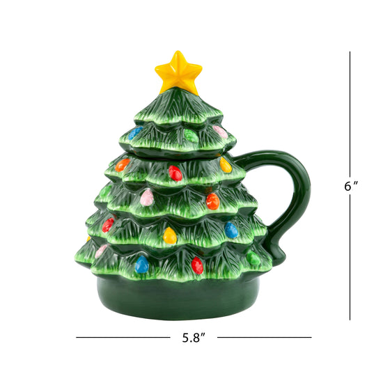 6" Nostalgic Ceramic Tree Lidded Mug - Mr. Christmas