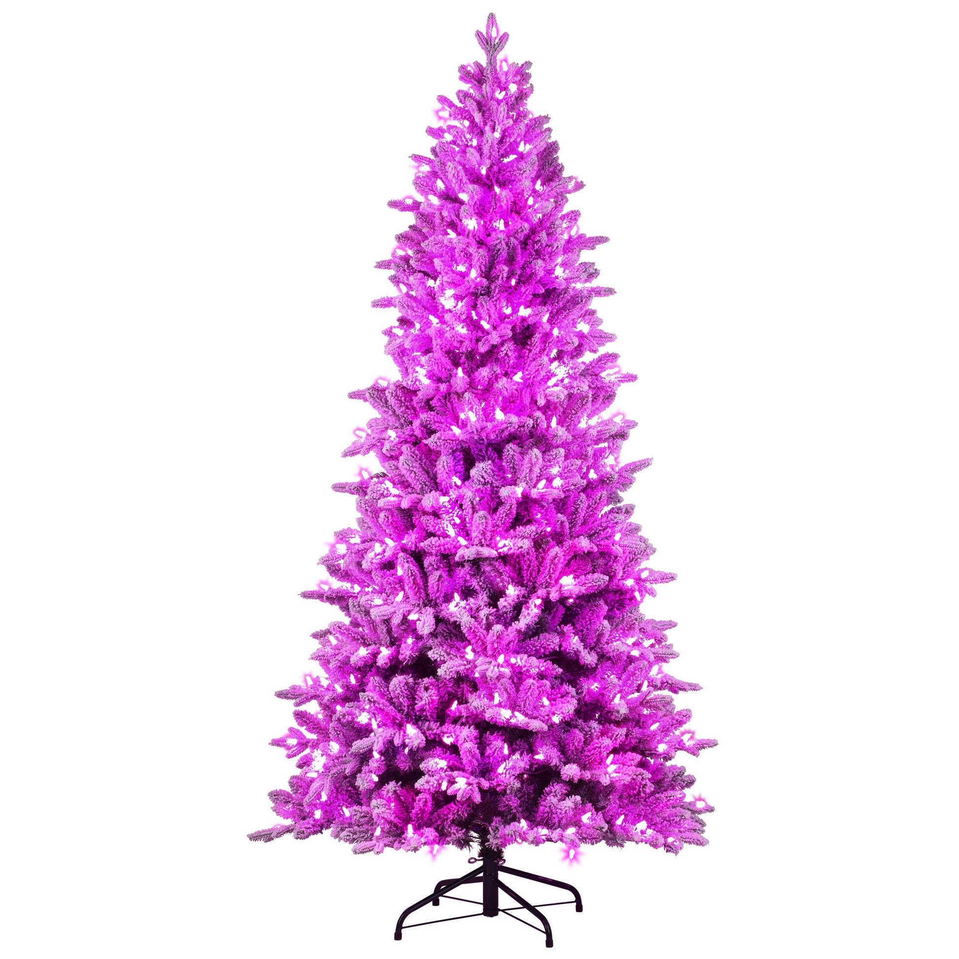 6.5' Flocked LED 55-Function Tree with Alexa - Mr. Christmas