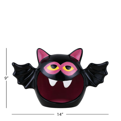 9" Motion Activated Ceramic Bat Candy Bowl - Mr. Christmas