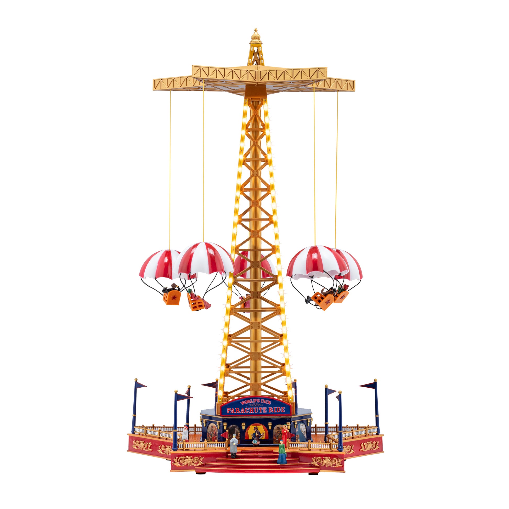 90th Anniversary Collection - Animated & Musical World's Fair Parachute Ride - Mr. Christmas