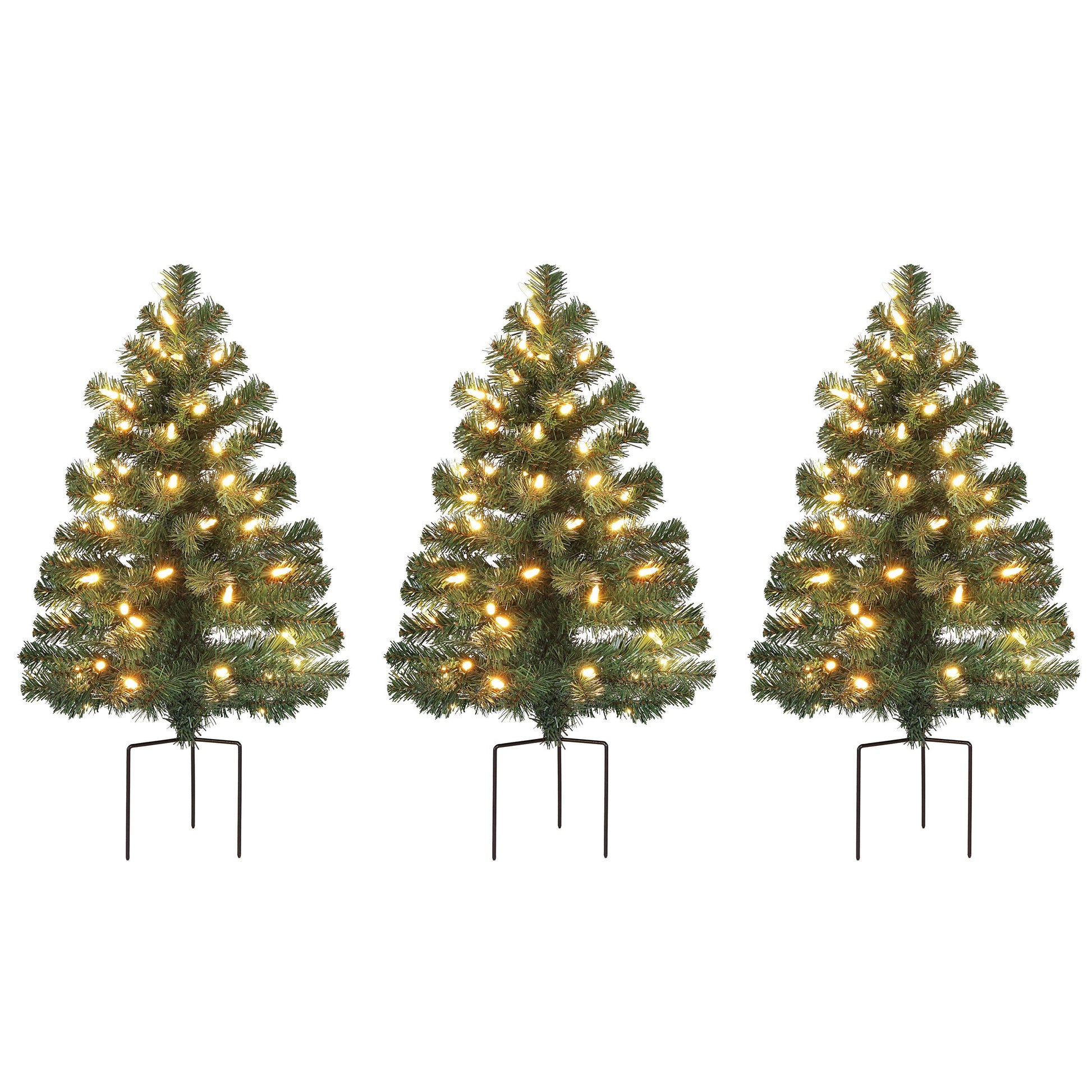 Alexa Enabled Pathway Christmas Trees - RGB Bulbs - Mr. Christmas