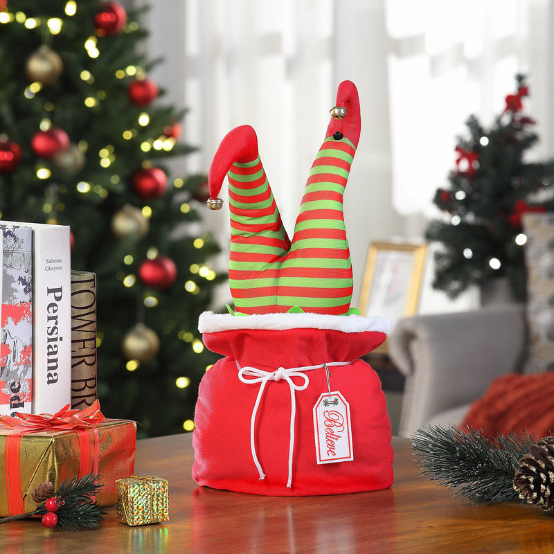 Animated Toy Bag Elf Kickers - Mr. Christmas