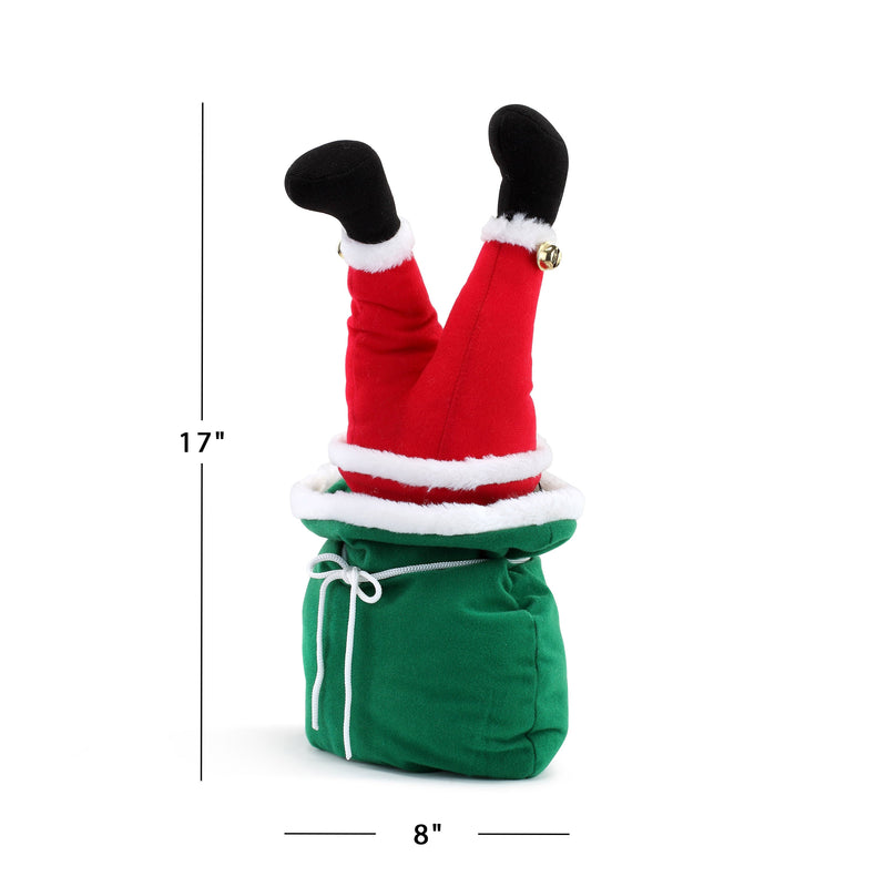 Animated Toy Bag Santa Kickers - Mr. Christmas