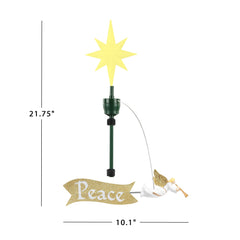 Animated Angel Tree Topper with Banner