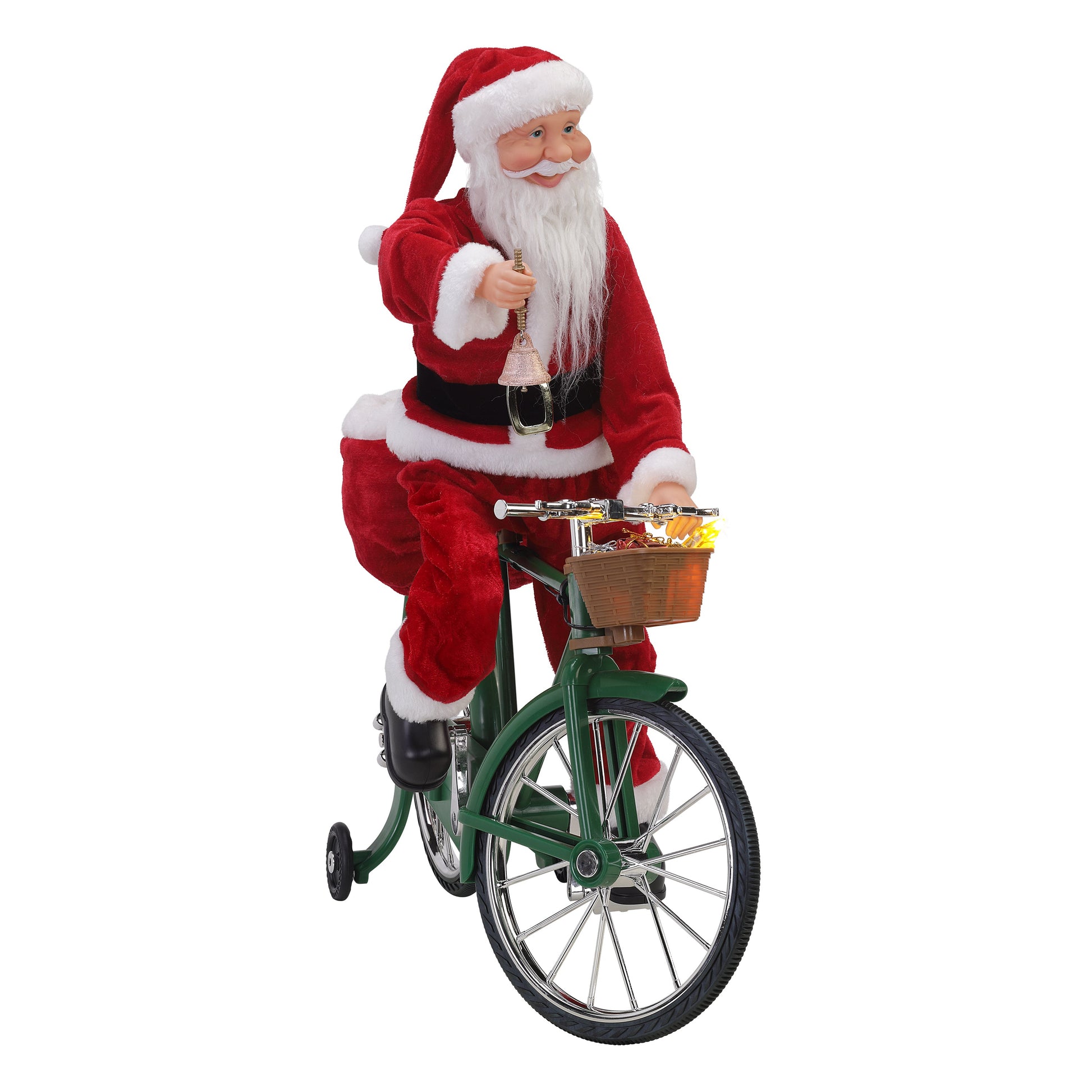 23" Animated Cycling Santa