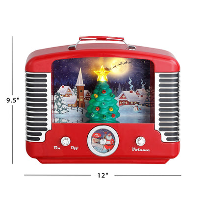 12" Nostalgic Tree Radio - Red