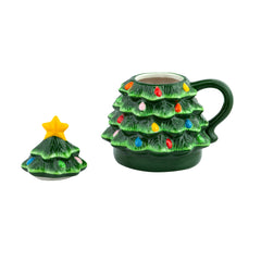 Lidded Nostalgic Tree Mug - Green - Mr. Christmas