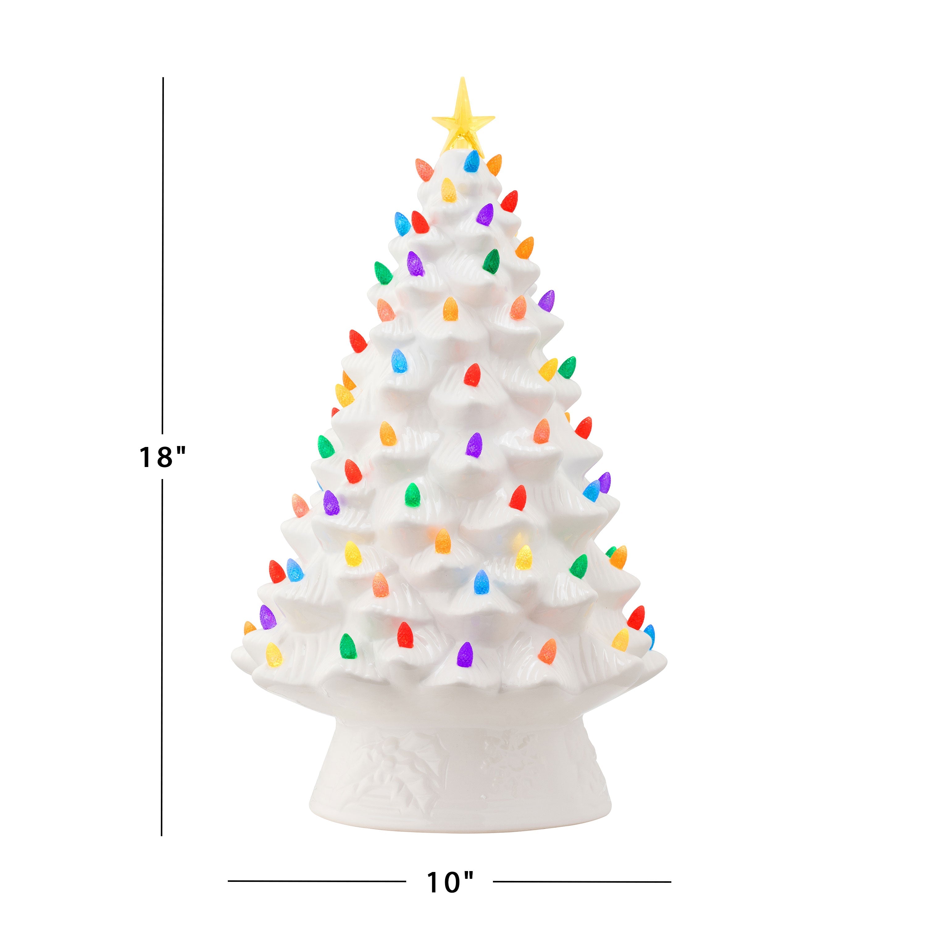 ◆ハーバリウム　186  White Christmas *.:。✿*゜¨ 18 in. Nostalgic Ceramic Tree - White – Mr. Christmas