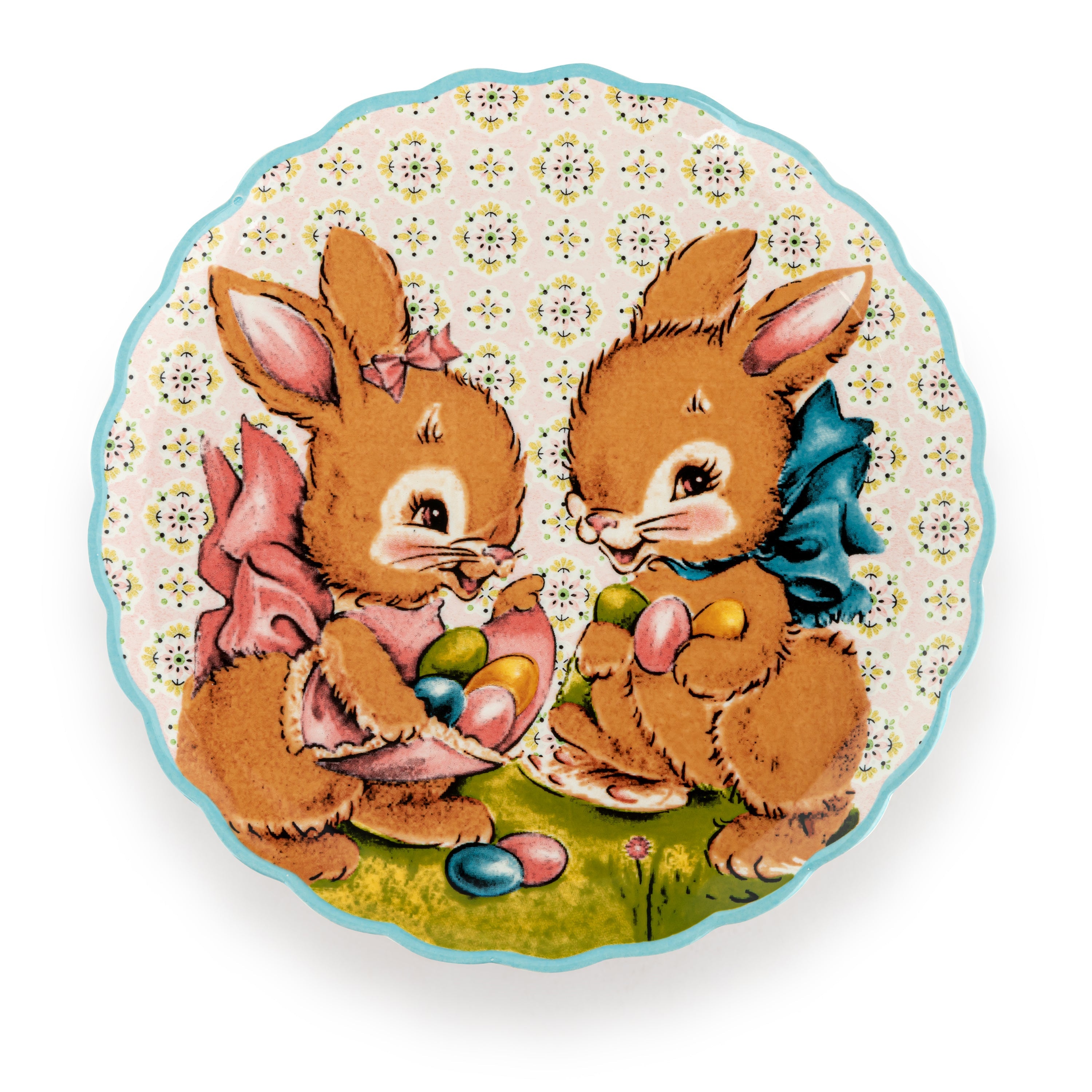Mr. Cottontail 8" Ceramic Set of 4 Easter Plates - Mr. Christmas