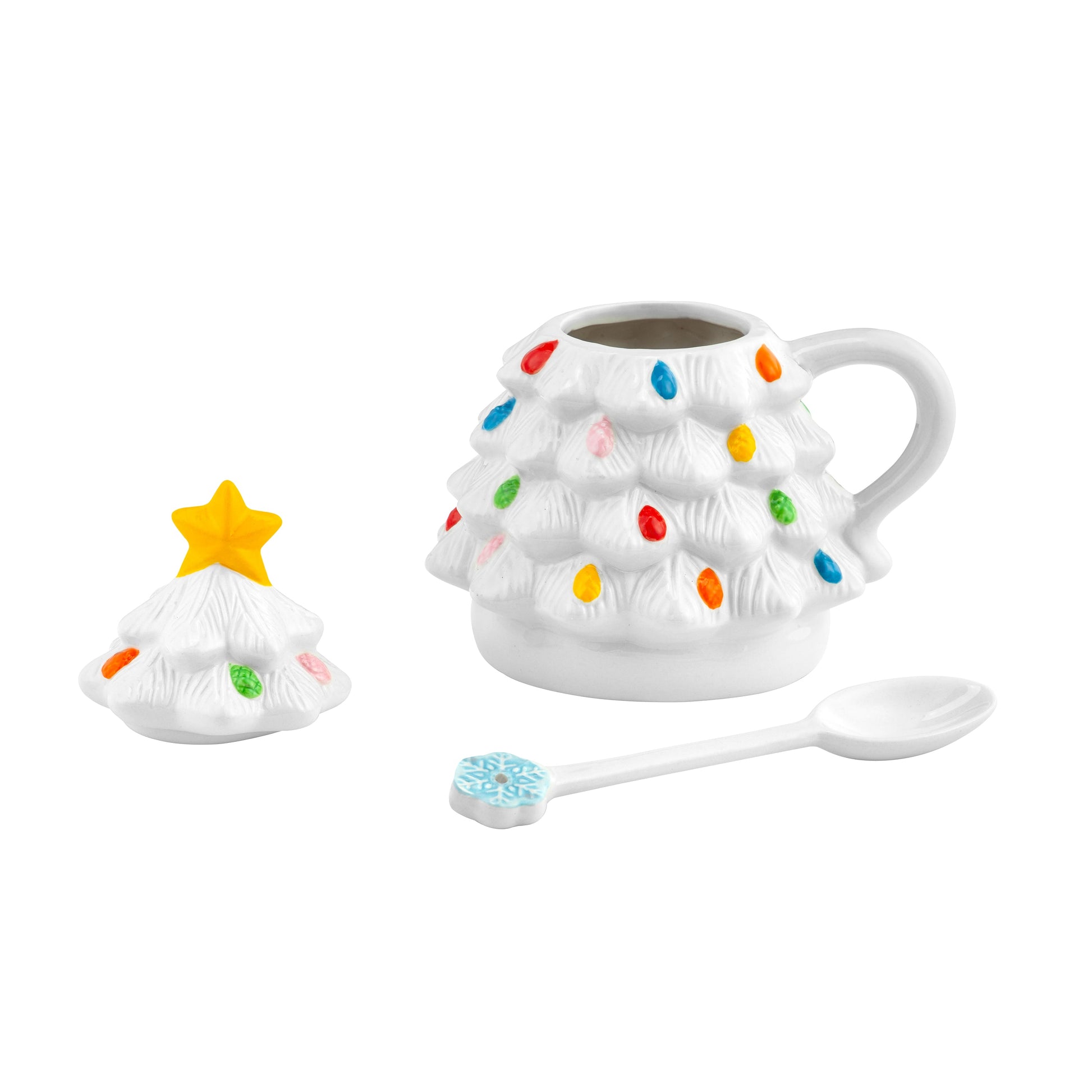 Christmas Tree Insulated Glass Coffee Mug - Milky Spoon