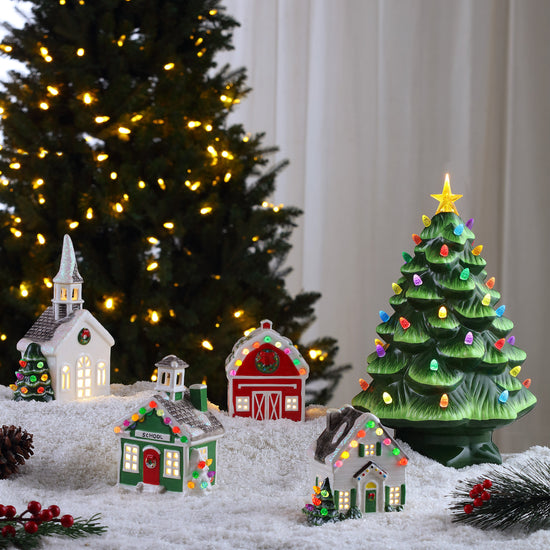 Dollar Tree Christmas Village That Lights Up