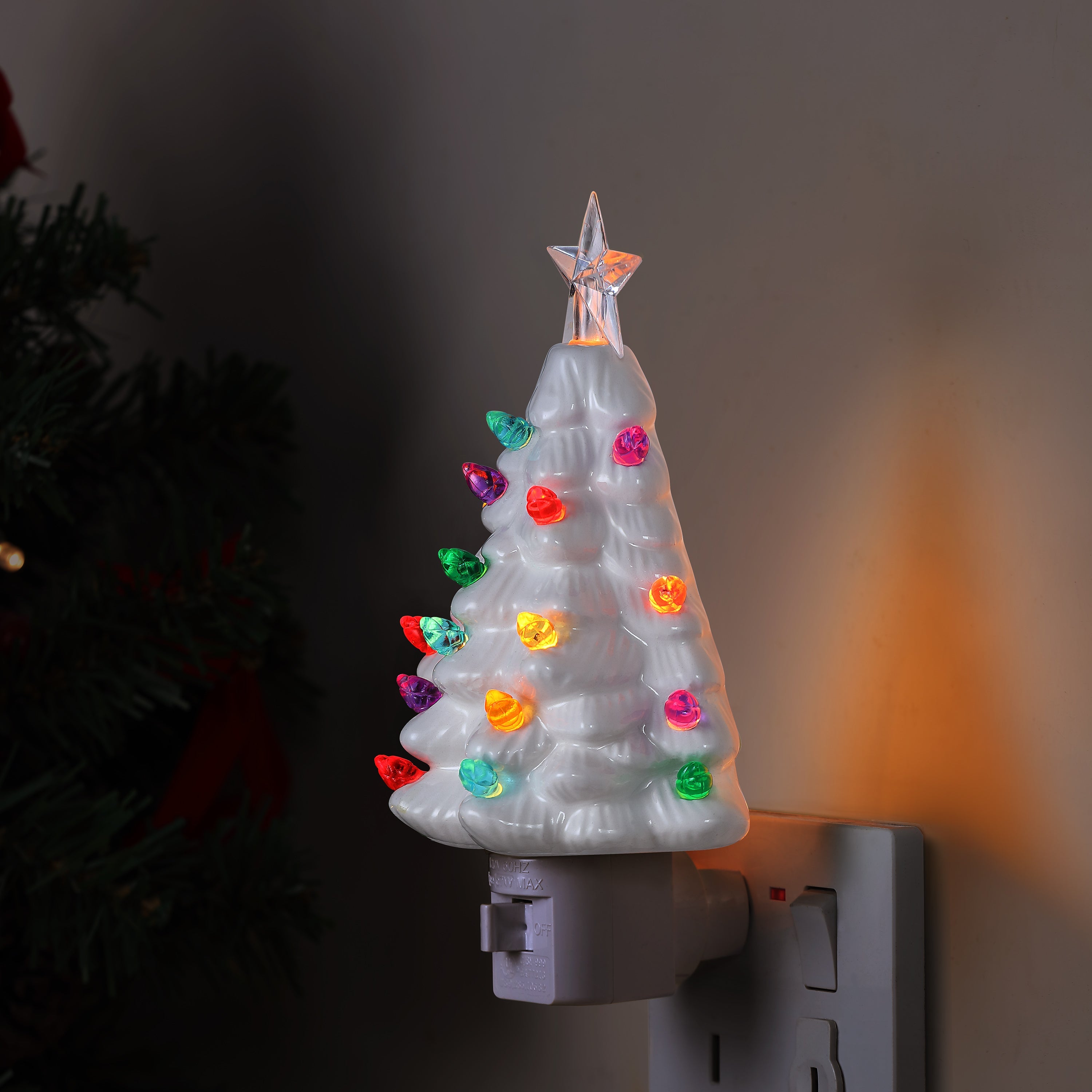 Nostalgic Ceramic Tree Nightlight - White